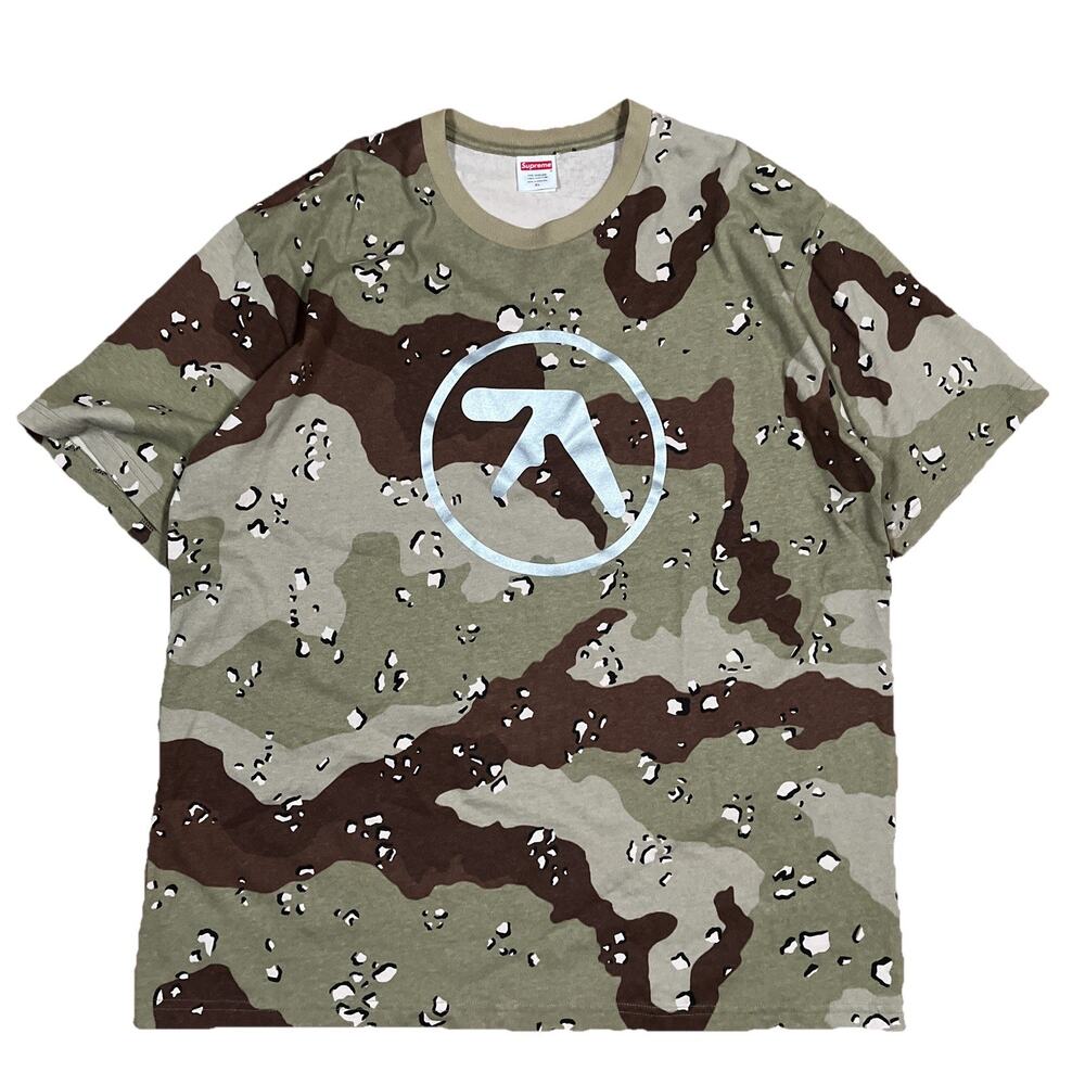 Supreme x Aphex Twin Ambient Works Logo Tee - Size XL - Chocolate Chip Camo